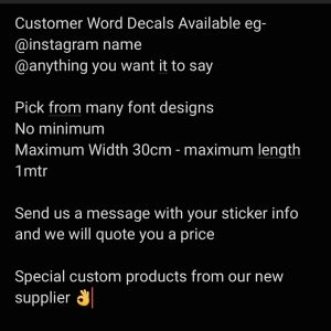 Custom - (Your Words) Vinyl Decal